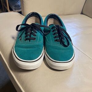 Vans Women’s Teal and Black Sneakers size 8